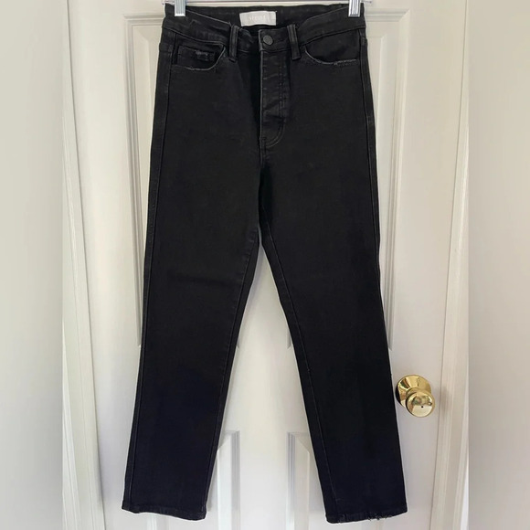 VERVET Blue High Waist Straight Leg Button Up Jeans Size 26 - Picture 2 of 10